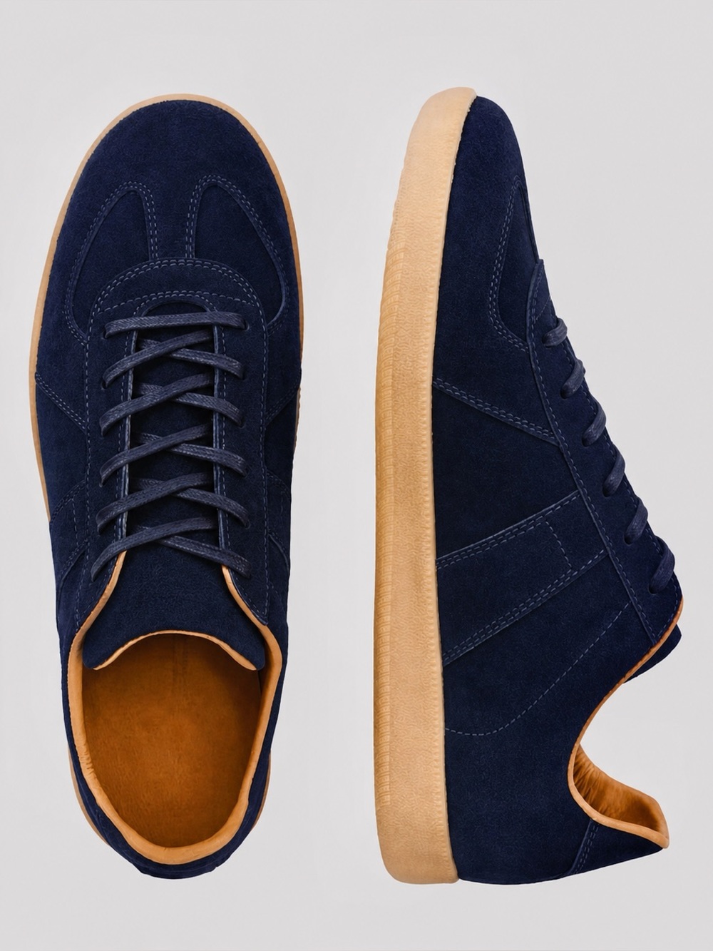 BECKETT SIMONON Morgan Trainers Navy Blue Suede Sneakers Men’s Shoes